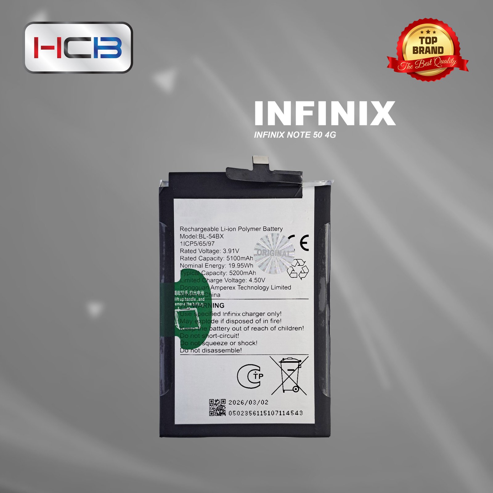 BATERAI INFINIX BL-54BX ORIGINAL BPLUS 100% - Gambar 3