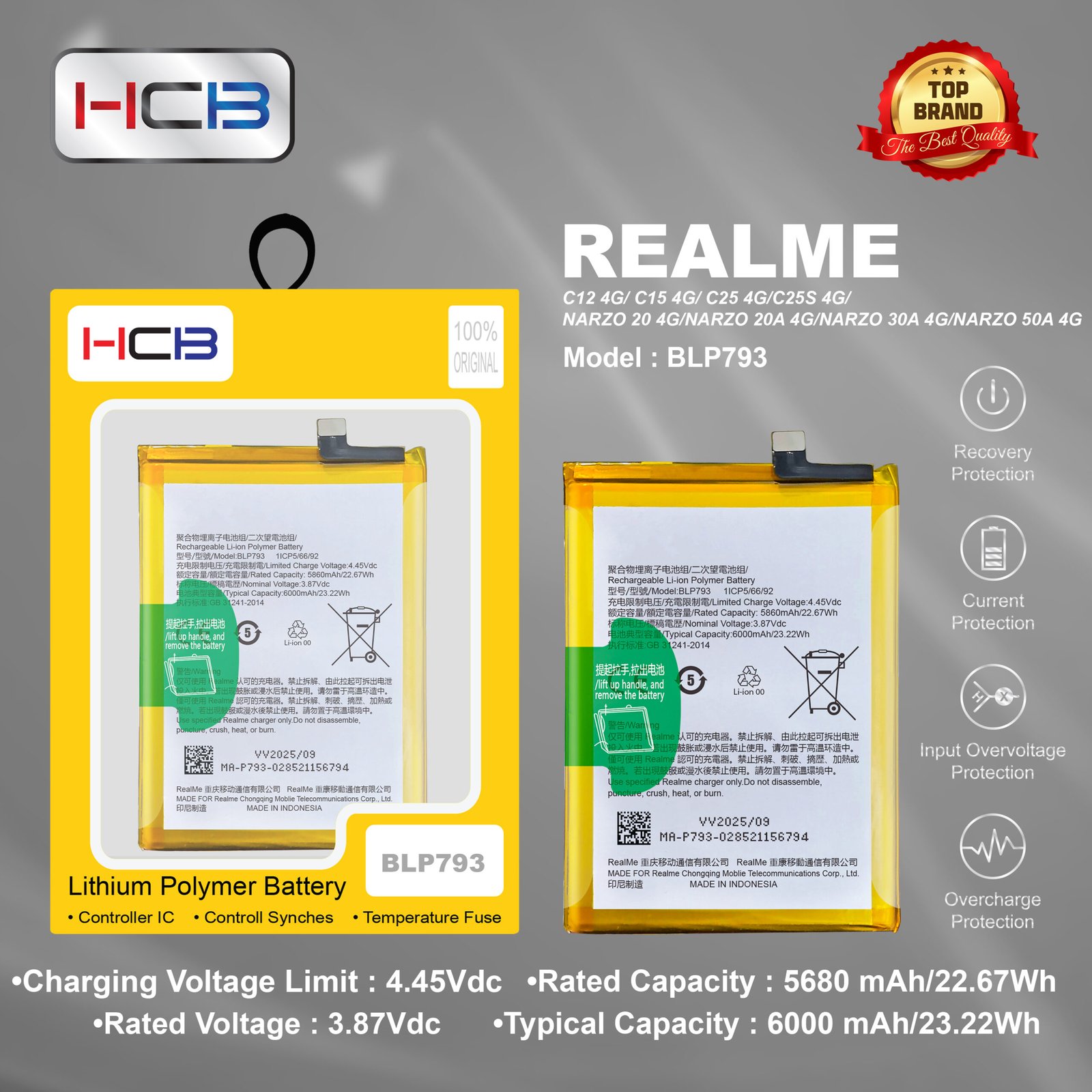 baterai realme original bplus 100% baterai realme original bplus 100%